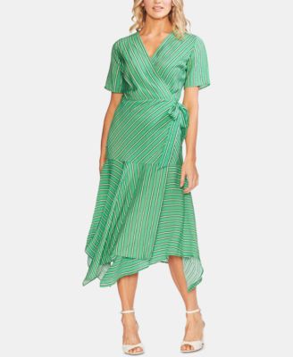 Pleated Handkerchief Hem Dress